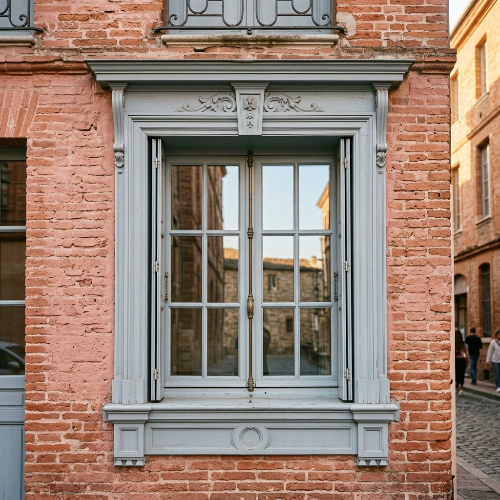 Hôtel particulier à Montpellier avec fenêtres bois rénovées